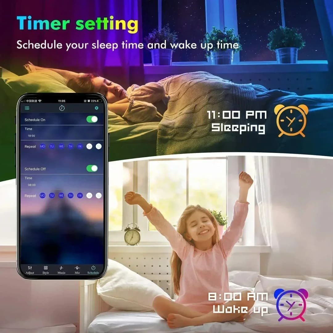 Smart RGB LED Gaming Light Strip USB Christmas Lights Music Sync Flexible Tape APP Remote Control for Gaming Room TV Backlight - 4