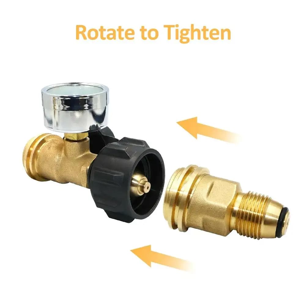 Propane LP TANK POL Service Valve To QCC Outlet Brass Adapter Part Camping Outdoor Propane Inflation Connector Gas Stove Adapter - 2