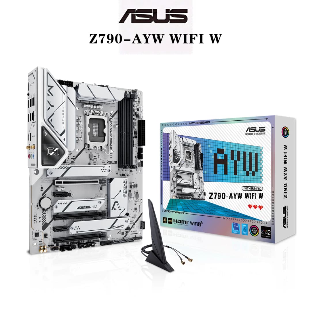 ASUS Z790-AYW WIFI W Motherboard Socket LGA1700 CPU DDR5 8000+(O.C.) MHz Memory Chipset Z790 ATX Mainboard