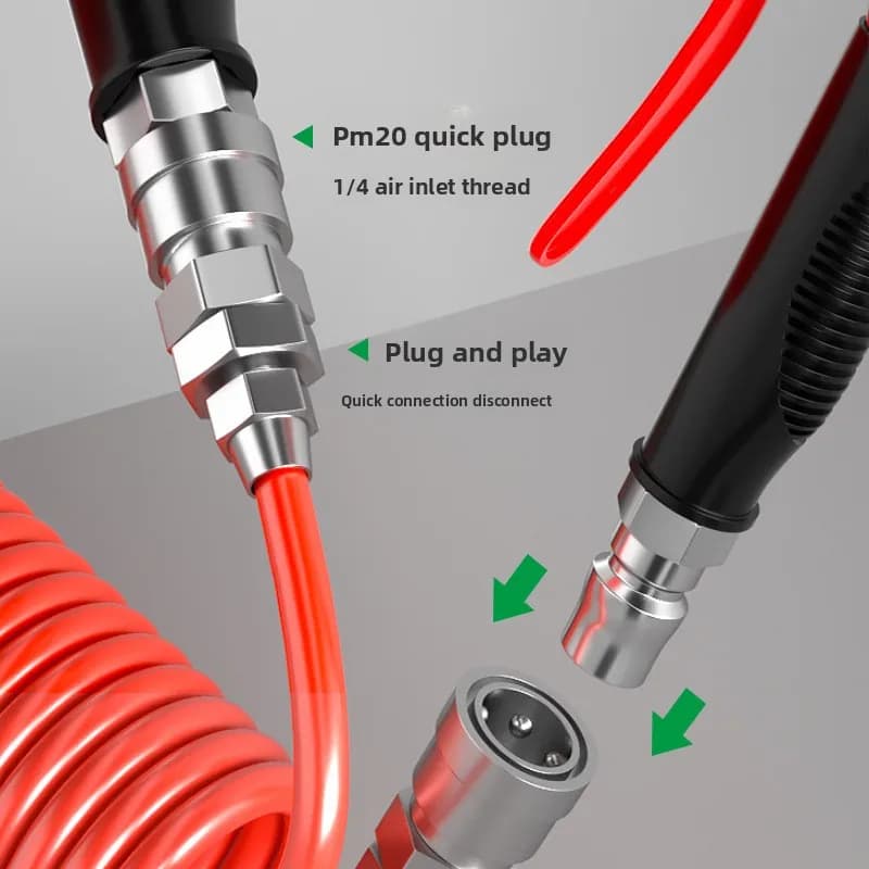 مسدس نفخ الهواء من سبيكة عالمية، أدوات هوائية قوية عالية الحجم لتنظيف السيارة، مسدس مياه، إزالة غبار ضاغط الهواء - 5