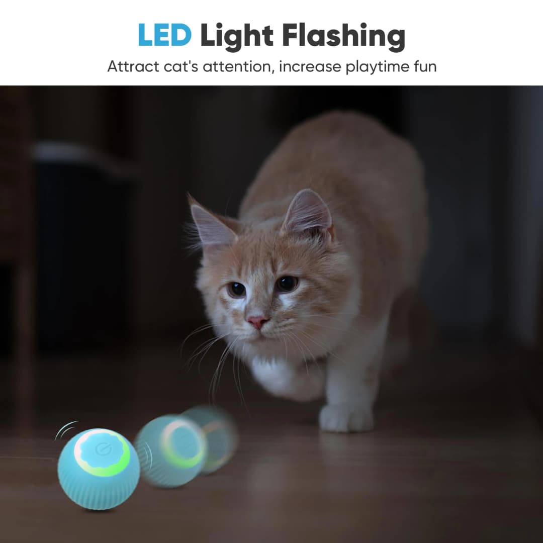 Cat Interactive Ball Training Self-moving Kitten Electric Cat Ball Toys Electronic Automatic Rolling Magic Ball Toys for Cat - 6
