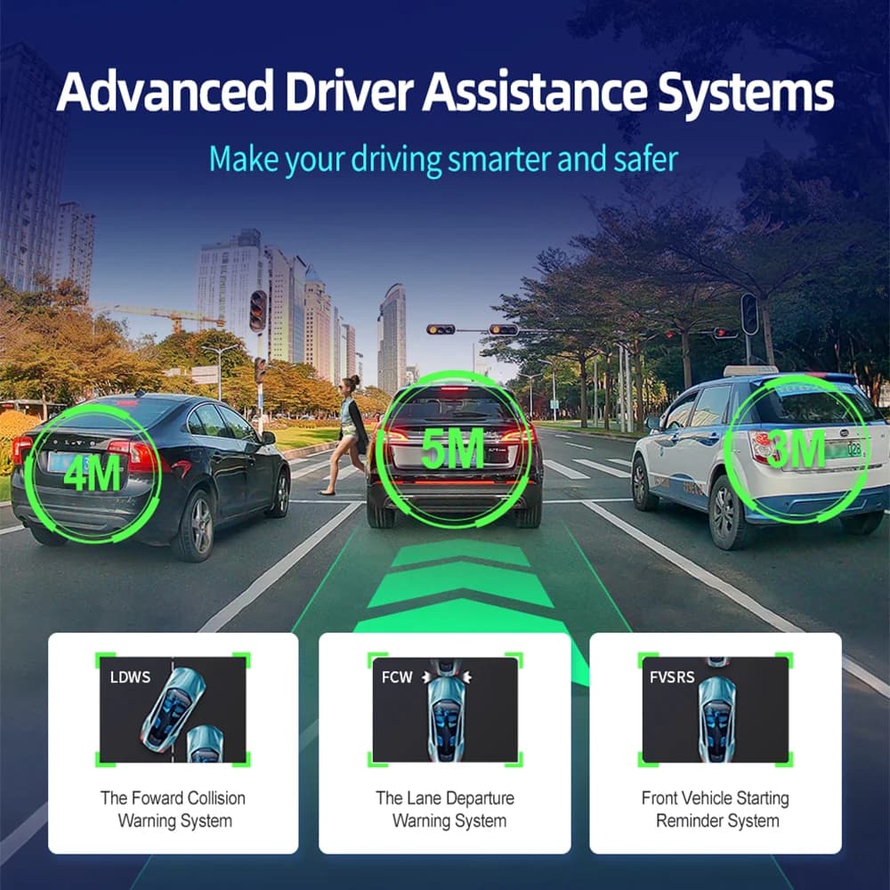 كاميرا سيارة Imagebon H70 Pro 4K ADAS بشاشة مدمجة 11.4 بوصة، تسجيل فيديو، كاربلاي لاسلكي، أندرويد أوتو، رؤية ليلية، GPS - 3