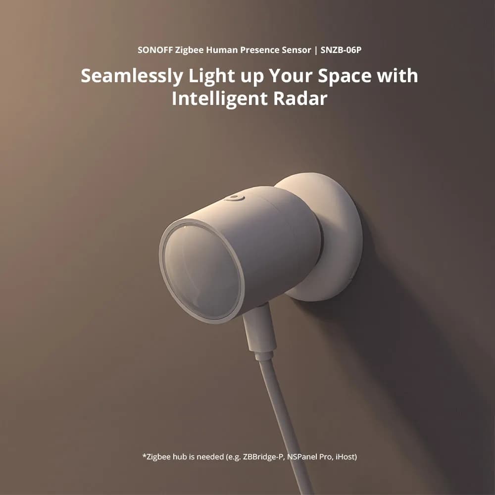 مستشعر وجود بشري SONOFF SNZB-06P Zigbee 3.0، مستشعر حركة 5.8GHz، كاشف ذكي، متوافق مع Zigbee Hubs / Home Assistant / Alexa - 2