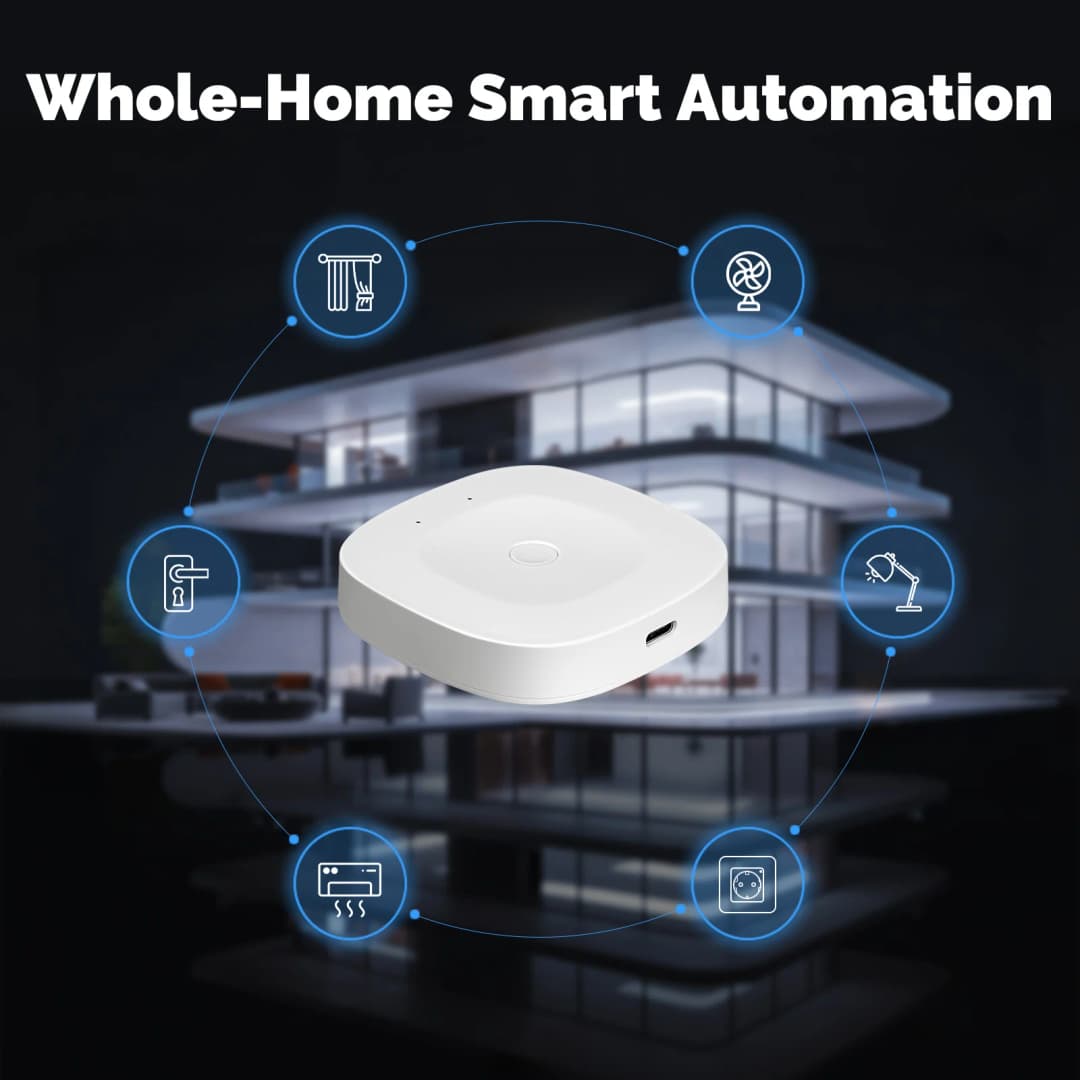 MOES Tuya Smart ZigBee Bluetooth Multi-Mode Gateway Hub Type-C Power Wireless Home Automation Works with Alexa Google Home - 4