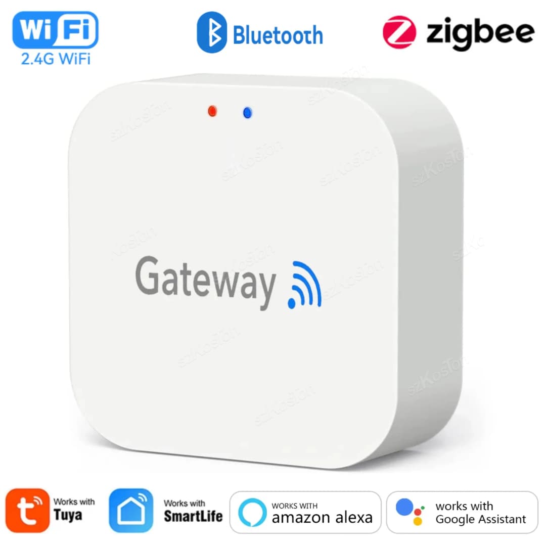 بوابة Tuya Smart Life متعددة الأوضاع مركز أتمتة منزلية ذكية جسر ZigBee WiFi بلوتوث Mesh تحكم صوتي لـ Alexa وGoogle