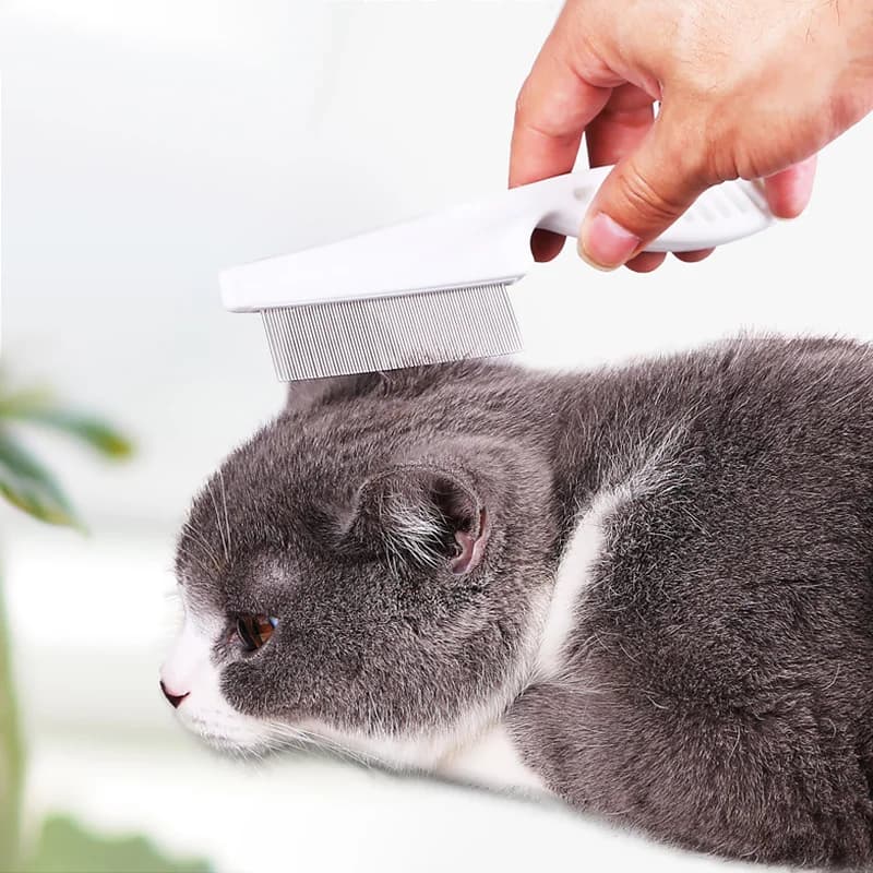 1pc Pet Hair Shedding Comb Stainless Steel Flea Comb for Cat Dog Pet Comfort Flea Hair Grooming Comb Dog Brush Grooming Tools - 3