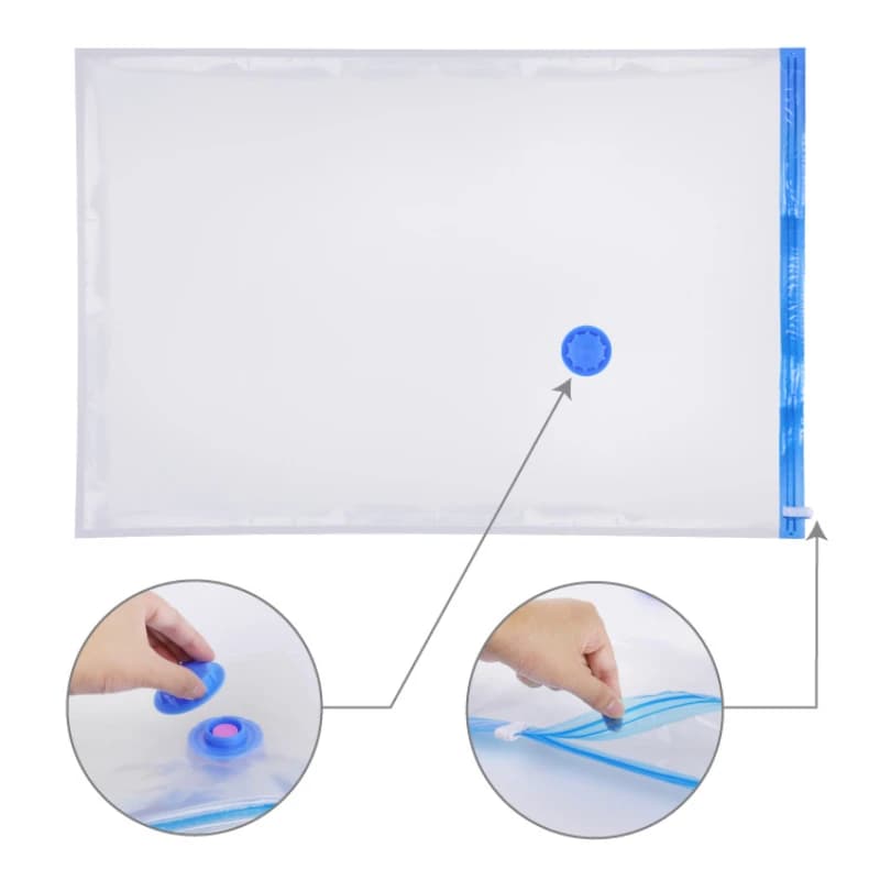 Convenient Vacuum Bag Home Organizer Quilts Clothes Vacuum Storage sack Waterproof Compression travel Saving Space air Bags - 6