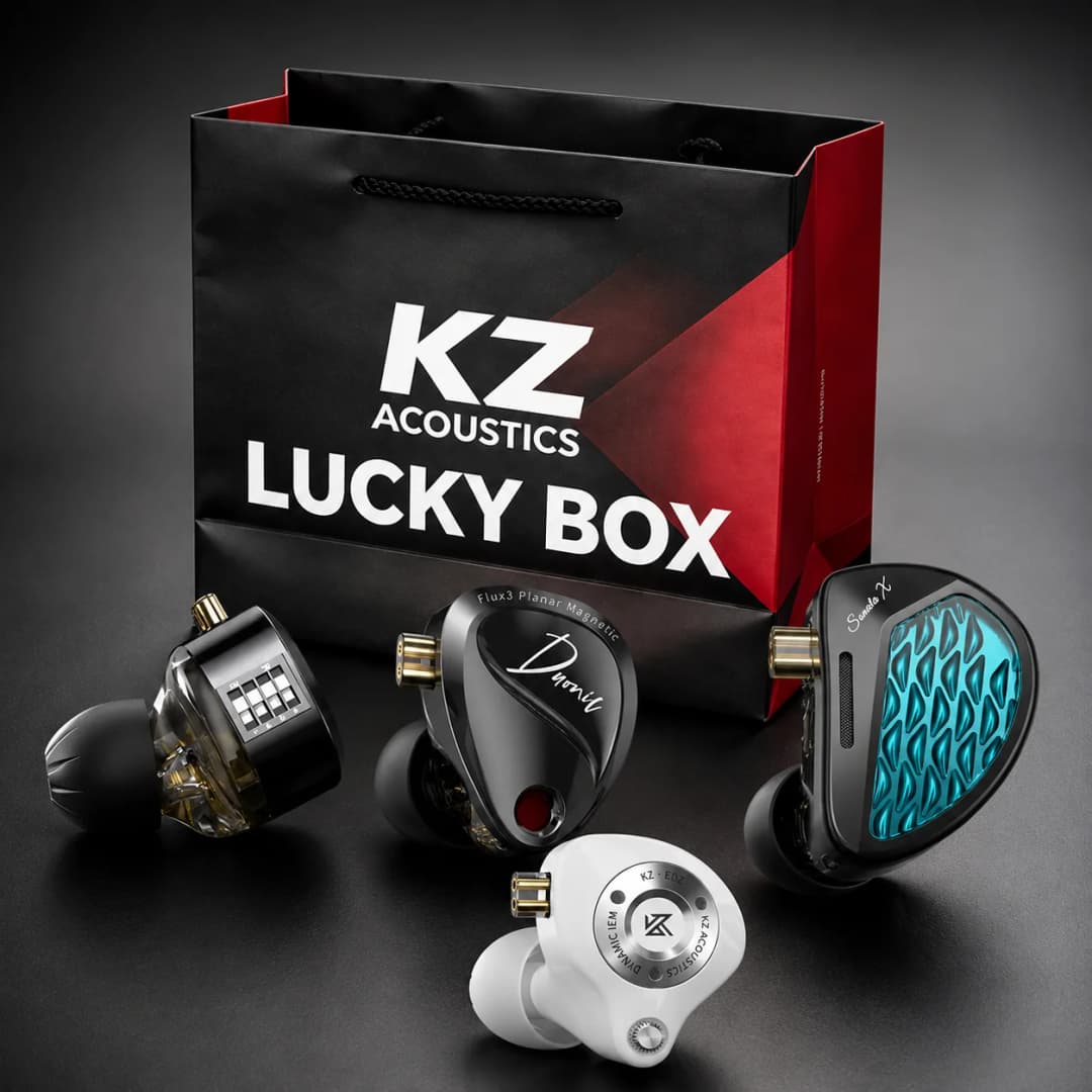 KZ Official 3-10pcs HiFi IEM Lucky Bag Multi-Tier Random Gale Dawn AS16 Pro Decet Duonic Saga Taurus Phantom 1Y Warranty