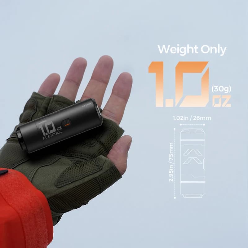 مضخة هواء تخييم FLEXTAIL ZERO PUMP - 30 جرام، منفاخ كهربائي محمول لفرش النوم، مع بطارية قابلة لإعادة الشحن