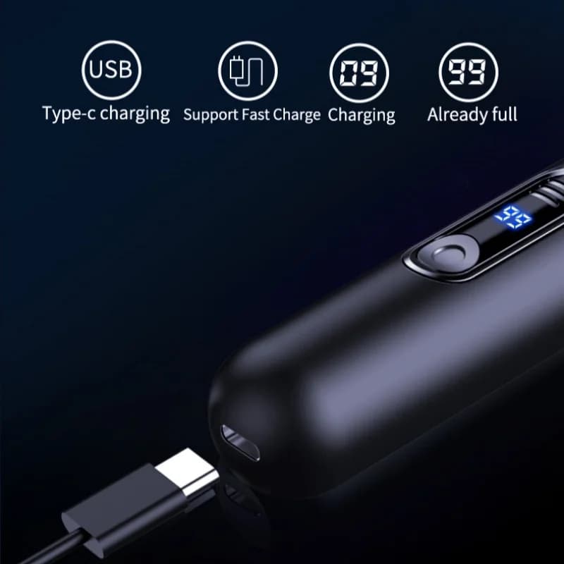 ماكينة تشذيب شعر الأنف للرجال قابلة لإعادة الشحن عبر USB لإزالة شعر الأنف والحواجب والأذن، ماكينة قص شعر الأنف الكهربائية الصغيرة غير المؤلمة - 4