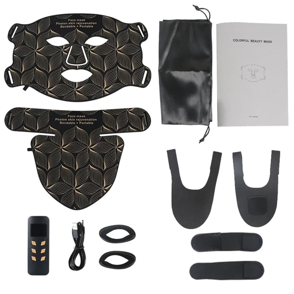 LED 8 ألوان قناع الوجه والرقبة الضوء الأحمر بالقرب من العلاج بالأشعة تحت الحمراء مكافحة الشيخوخة التجاعيد حب الشباب المسام السيطرة على النفط شد الجلد تبييض - 6