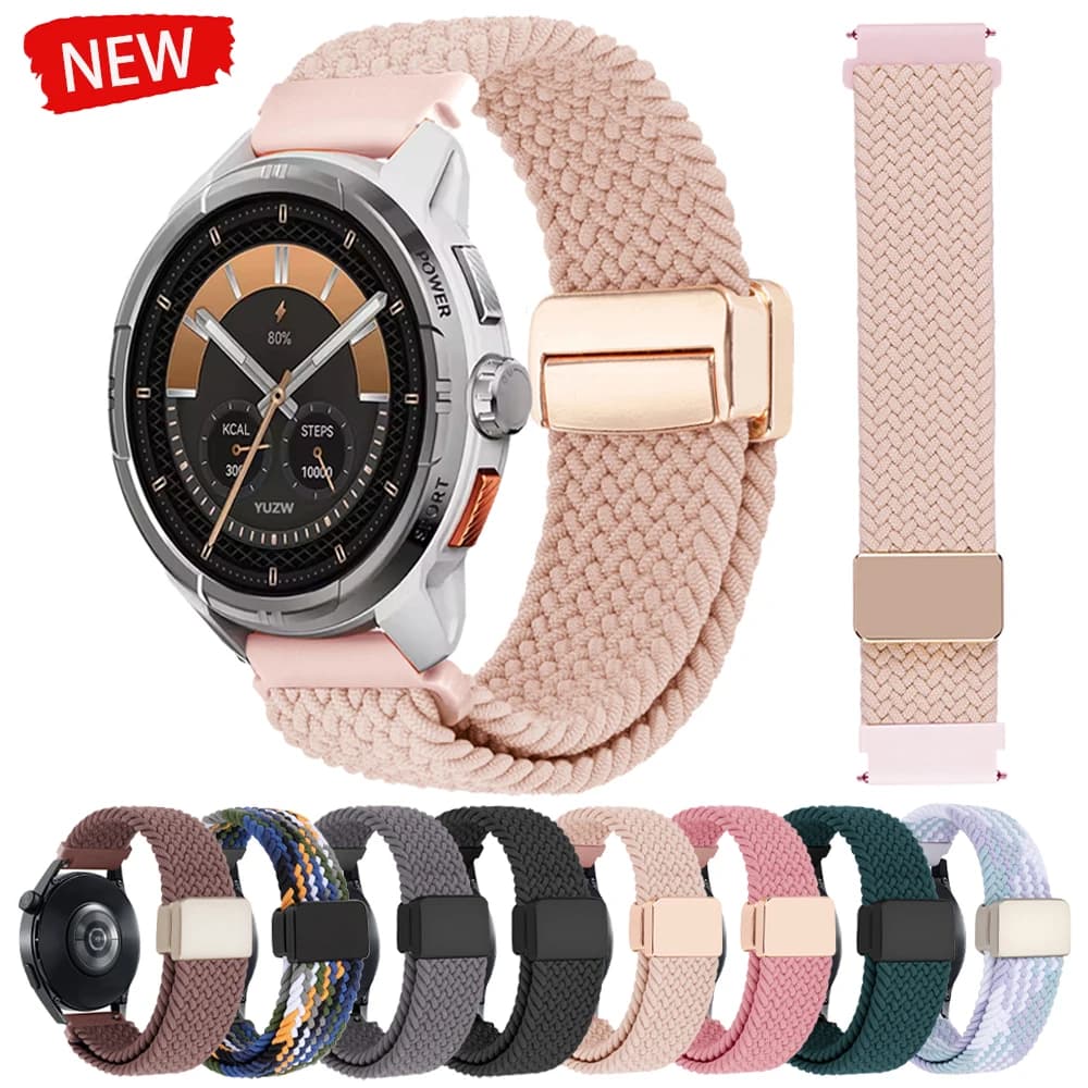 حزام ساعة من النايلون 22 مم 20 مم HAYLOU Solar Ultra Band Solar 5/Plus RT3/R8/S8/S6/RS4/Watch 2 Pro سوار ساعة ذكية للنساء والرجال