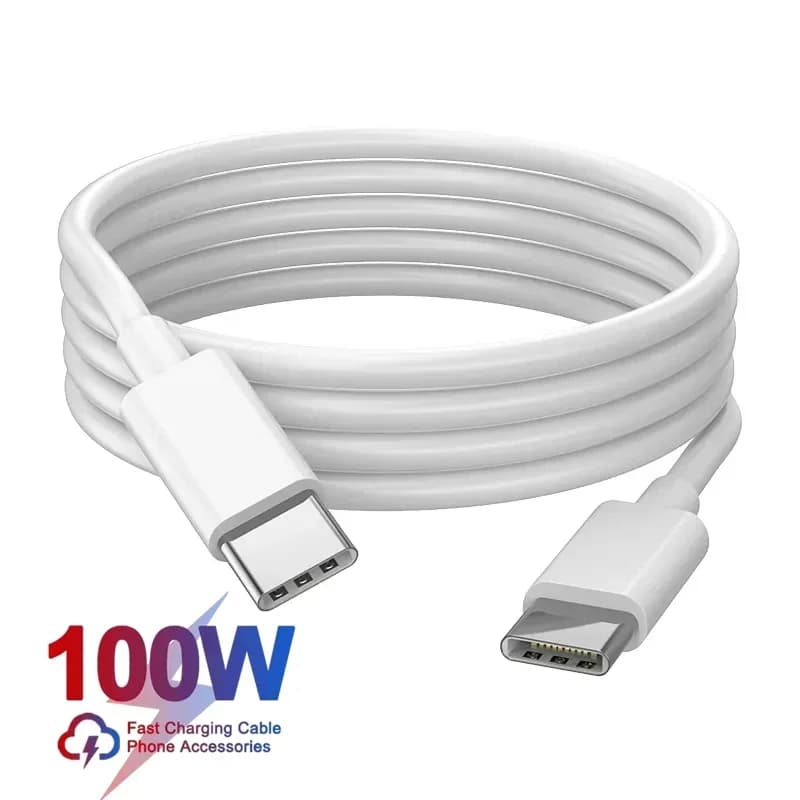 100W C to C USB C to USB C PD Cable for iPhone 15 Pro Max iPad 10 MacBook Huawei Xiaomi Type C to Type C PD Fast Charging Cable