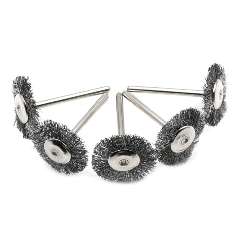 Wire Wheel Cup Brush Set Drill Polishing Dremel Tools 3mm Shank for Power Die Grinder Rotary Electric Abrasive Tool - 3