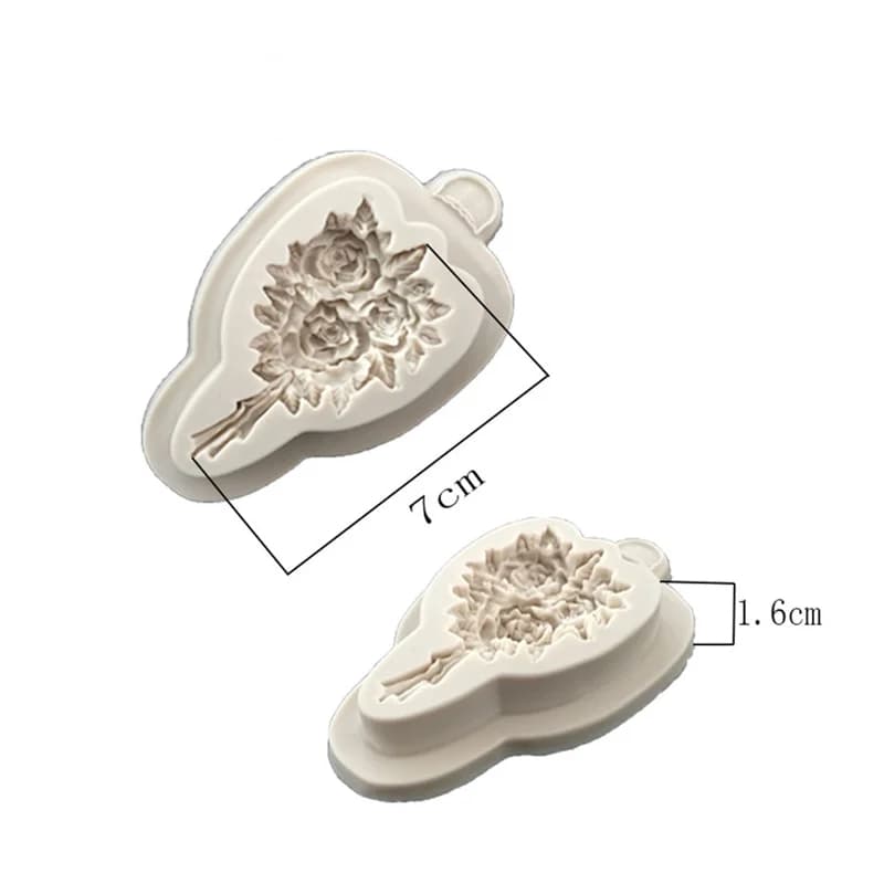 DIY Various flower bouquet Silicone Molds Gum Paste Chocolate Fondant Sugarcraft Cake Border Decorating Tools - 3