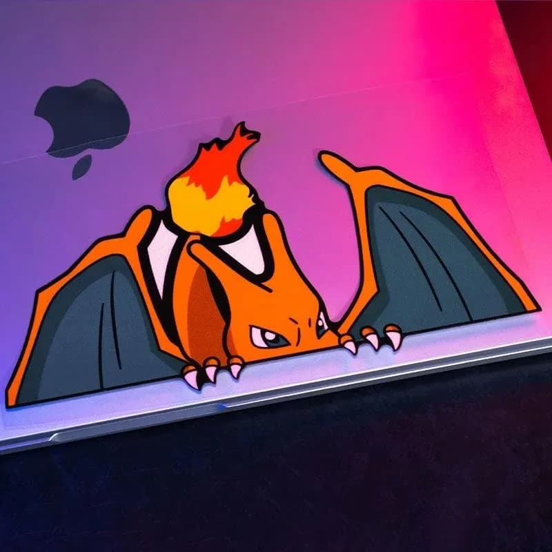 ملصقات أنمي لشخصيات جيب مونستر بيكاتشو، ملصق سيارة مضحك لشخصية تشاريزارد سكوورتل، ملصق زخرفي لطيف للسيارات والدراجات النارية - 4