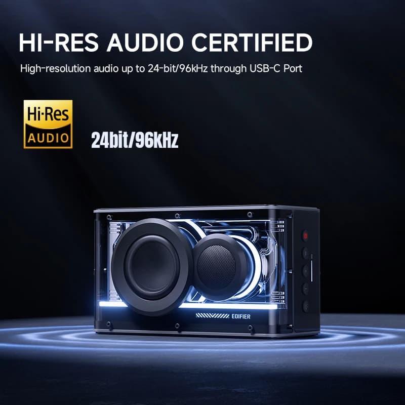 سماعة بلوتوث إديفيير QD25 صندوق صوتي للطاولات صوت عالي الدقة بلوتوث 6.0 ستيريو TWS إخراج 25 واط - 3