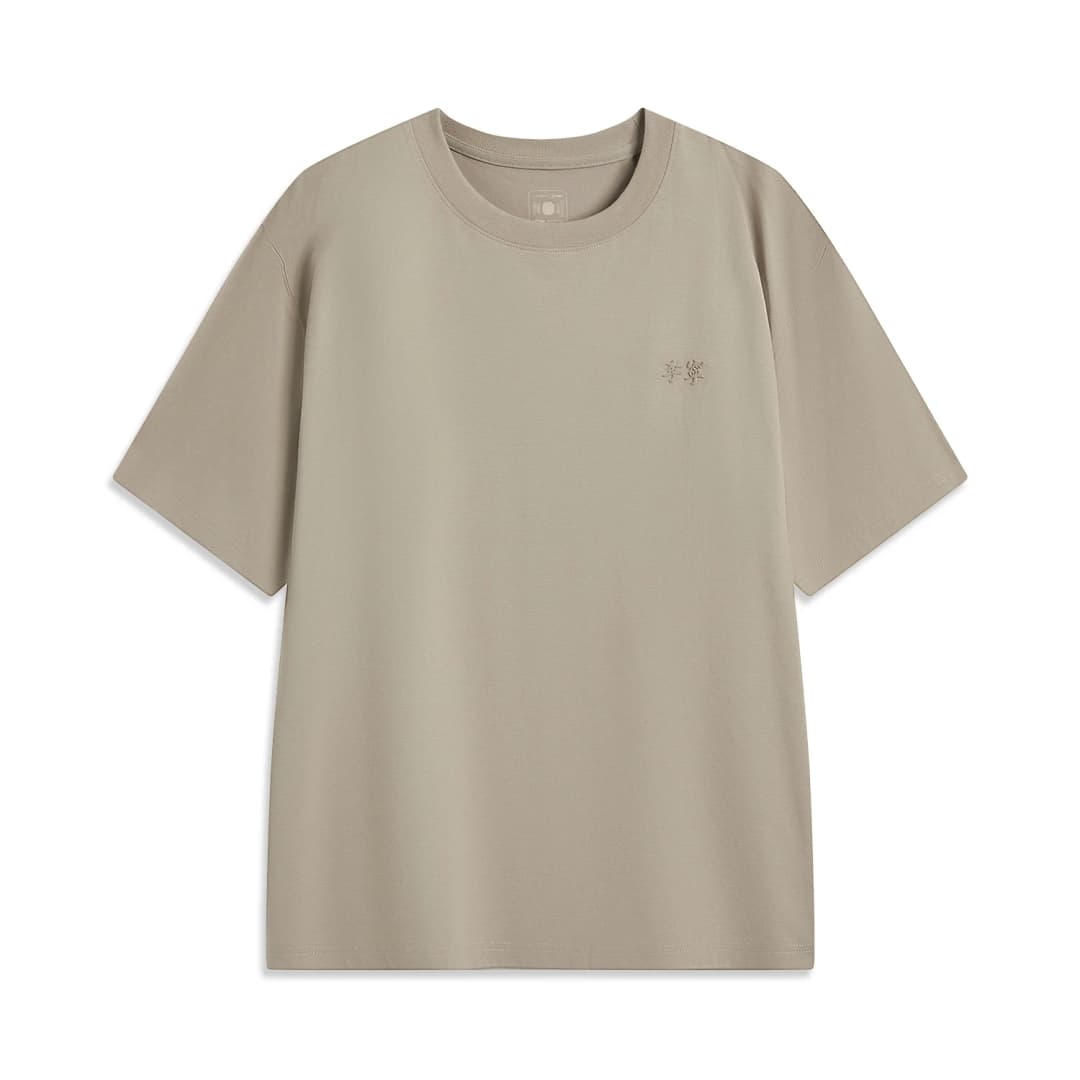 قميص رياضي للرجال من لي نينغ، قطن 75%، بوليستر 25%، مقاس عادي، مريح، بشعار مطرز من لي نينغ، طراز AHSV145 - 4