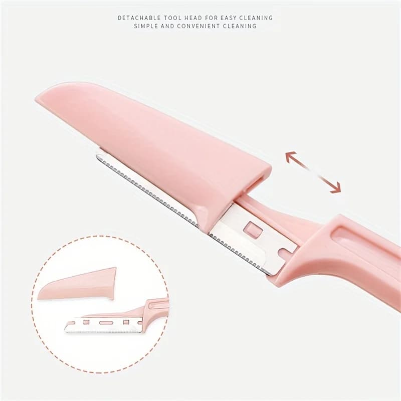 3 قطع أداة تشذيب الحاجبين ماكينة إزالة الشعر للوجه النسائي أداة تشكيل الحاجبين - 4