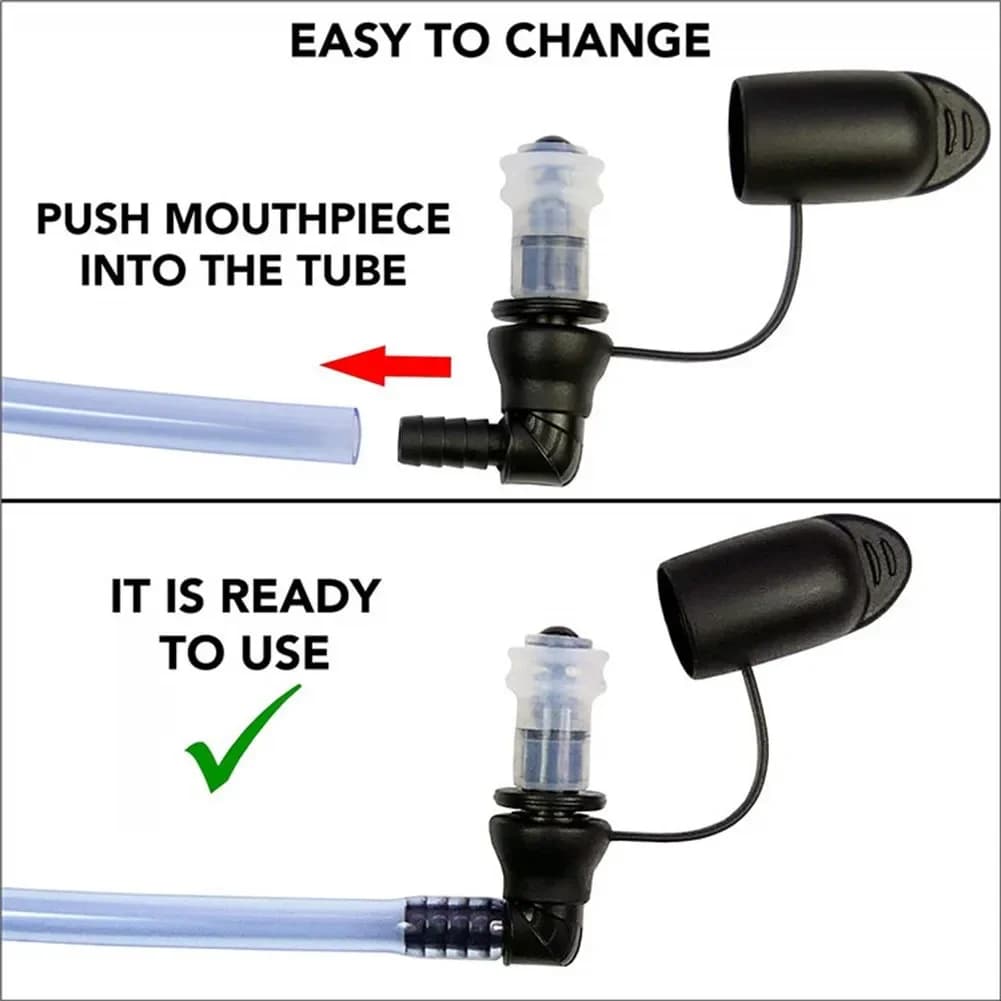 حقيبة مياه رياضية للخارج، 1 قطعة، صمام عض استبدال، فوهة شفط ترطيب مع غطاء ضد الغبار، اكسسوارات تخييم وتنزه وركوب دراجات - 3