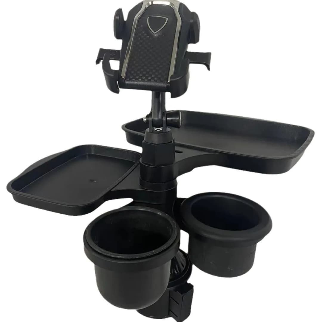 صينية دوارة 360 درجة متعددة الوظائف حامل أكواب مثبت على المركبة طبق عشاء كبير طاولة برجر