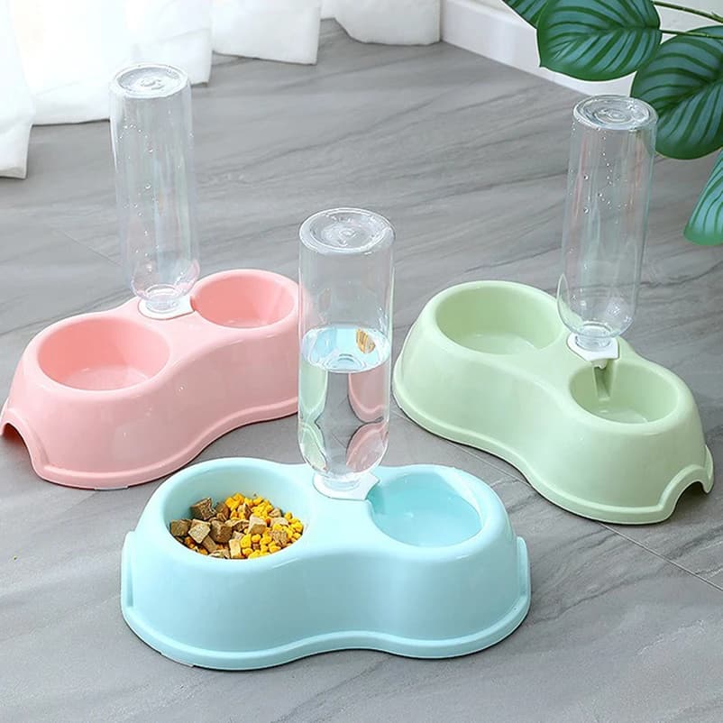 Hot cat bowl Dog bowl automatic drinking and feeding one double bowl cat food bowl drinking bowl pet supplies - 4