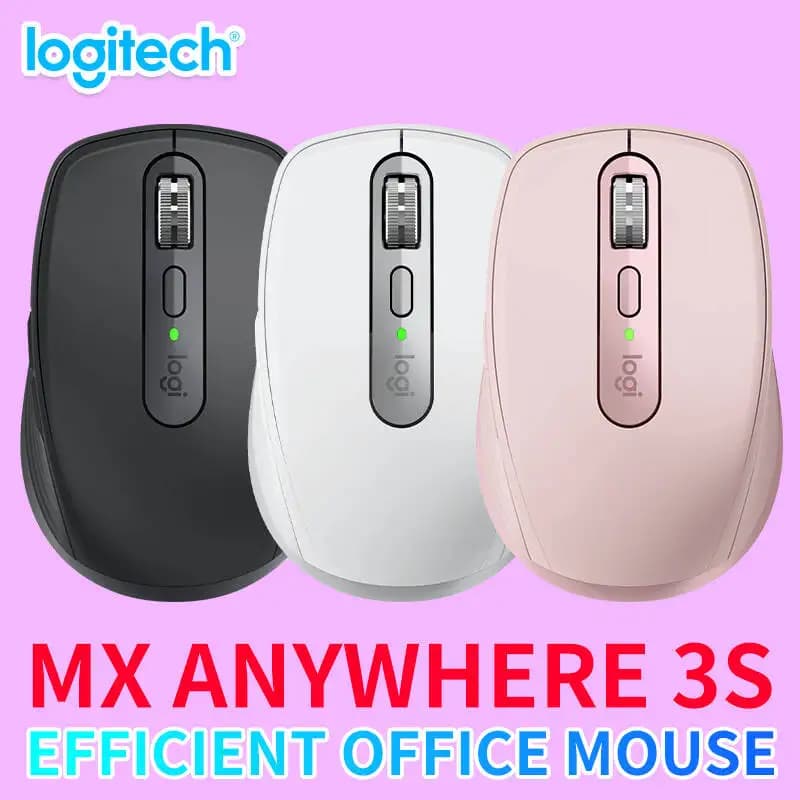 فأرة Logitech MX Anywhere 3S اللاسلكية الرسمية، بتقنية بلوتوث، مناسبة لأجهزة الكمبيوتر المحمولة والمكتبية من سلسلة M750