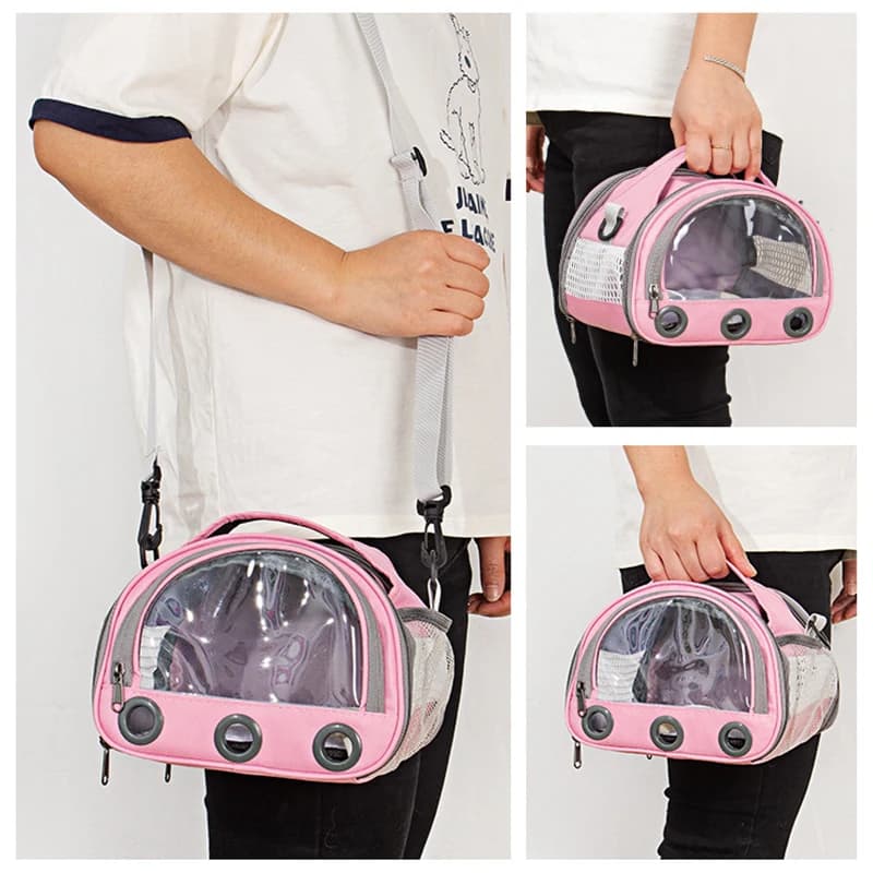 حقيبة حمل قطط محمولة حيوان أليف قط كلب طائر أرنب حقائب سفر شبكة قابلة للتنفس خيمة خارجية حقيبة يد للحيوانات الأليفة - 6