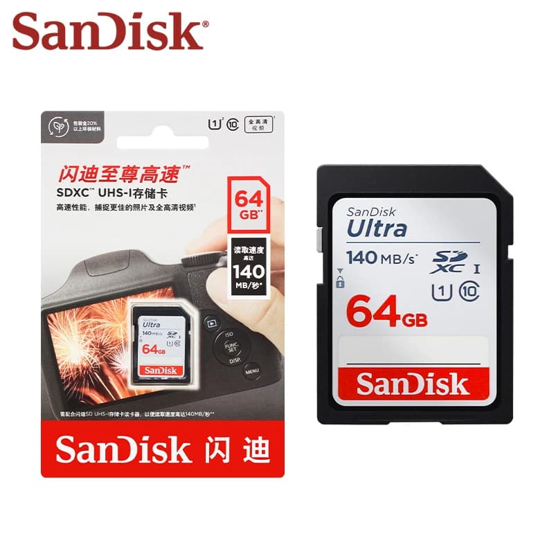 SanDisk Ultra SDHC UHS-I card and SDXC Memory card 32GB 64GB 128GB 256GB Original SD Card for Camera Up to 150Mb/s Flash Card - 3