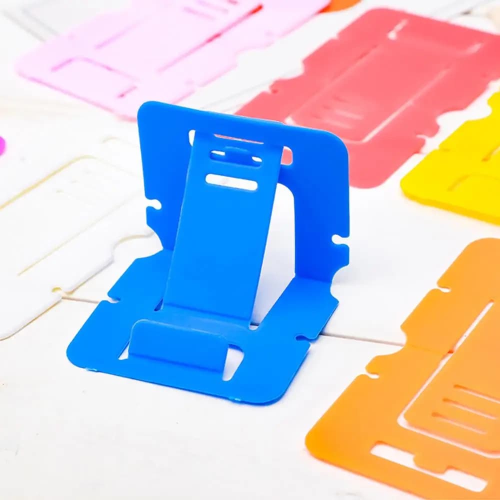 5 قطع حامل جوال قابل للطي، حامل بطاقات محمول وعام، منظم حامل جوال من البلاستيك - 3