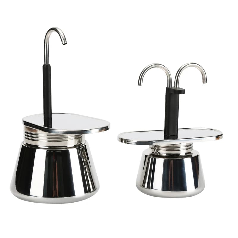 1/4 Cups Mini Espresso Machine One Pipe Fountain Mini Stainless Steel Tube Moka Pot Espresso Coffee Maker - 3