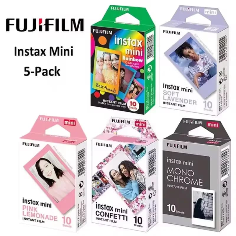 Fujifilm Instax Mini Color Film 10 30 50 Sheets Mini12 Camera Film For Fuji 3 Inch Mini Film Camera Mini 11 EVO 9 SE 40 90 25