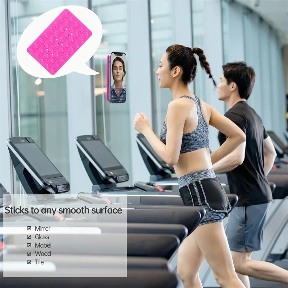 حافظة هاتف بكأس شفط سيليكون مزدوجة الوجهين حامل قابل للفصل وسادة مطاطية سيليكون للصور والفيديوهات وسادة ثابتة - 4