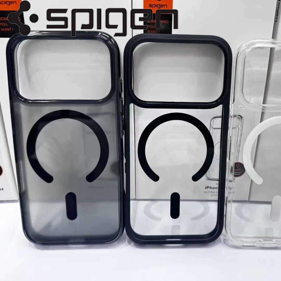Original Spigen magnetic transparent phone case for iPhone 17 Promax, 16 15 14 13 12 Plus Fully shockproof and 2-in-1