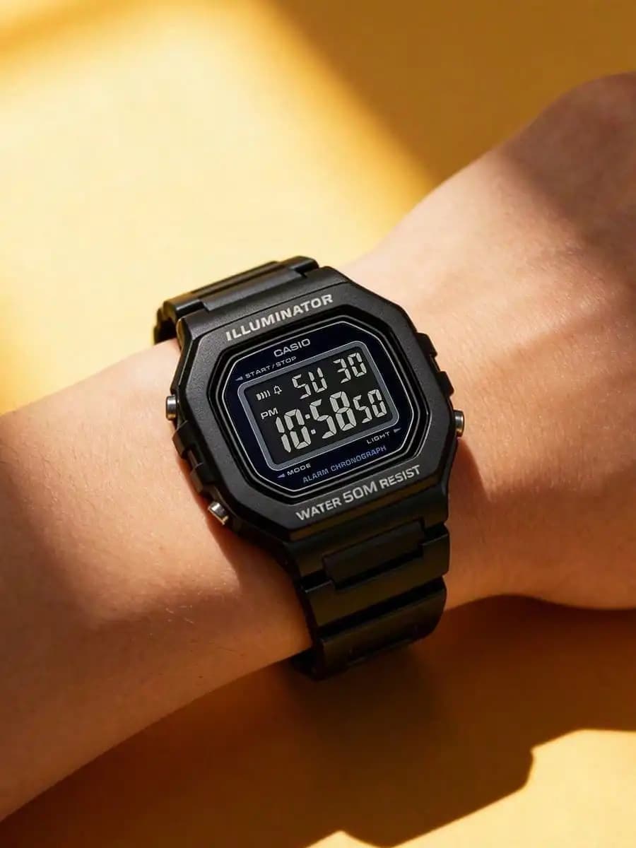 CASIO Men's Tactical Illuminator Watch Chronograph Black Resin Strap Rugged Outdoor Wristwatch for Hiking Camping Daily Wear - 2