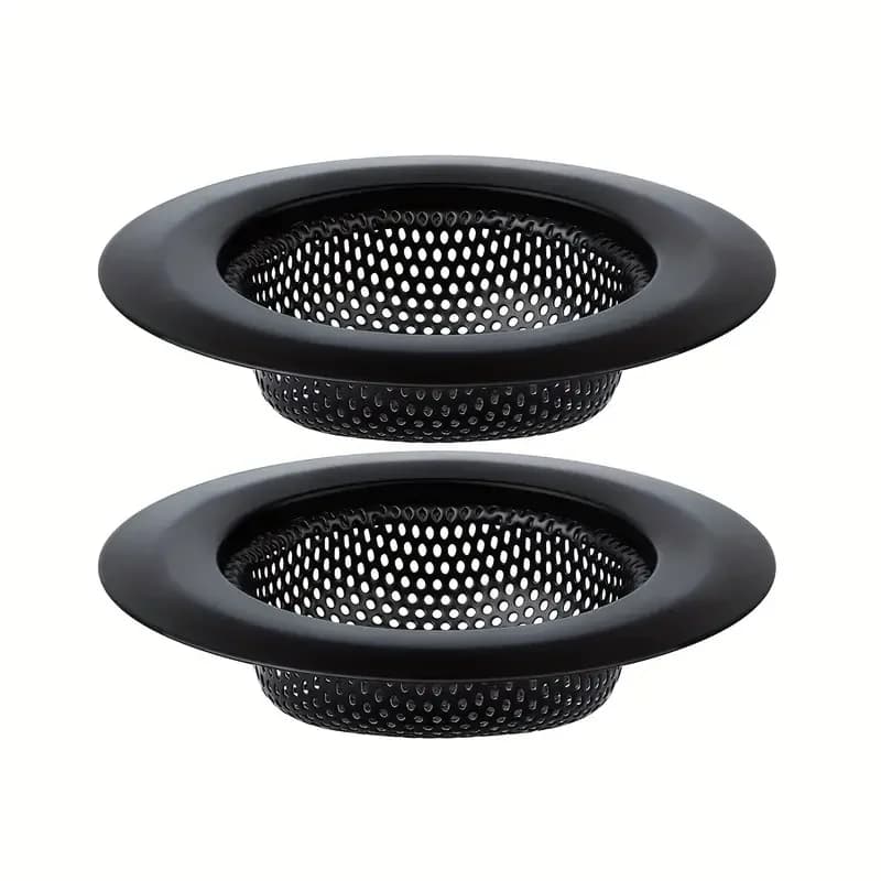 مصفاة حوض الفولاذ المقاوم للصدأ الأسود المضادة للانسداد شبكة فخ الشعر تنظيف مع مقبض استنزاف تصفية اكسسوارات المطبخ الحمام
