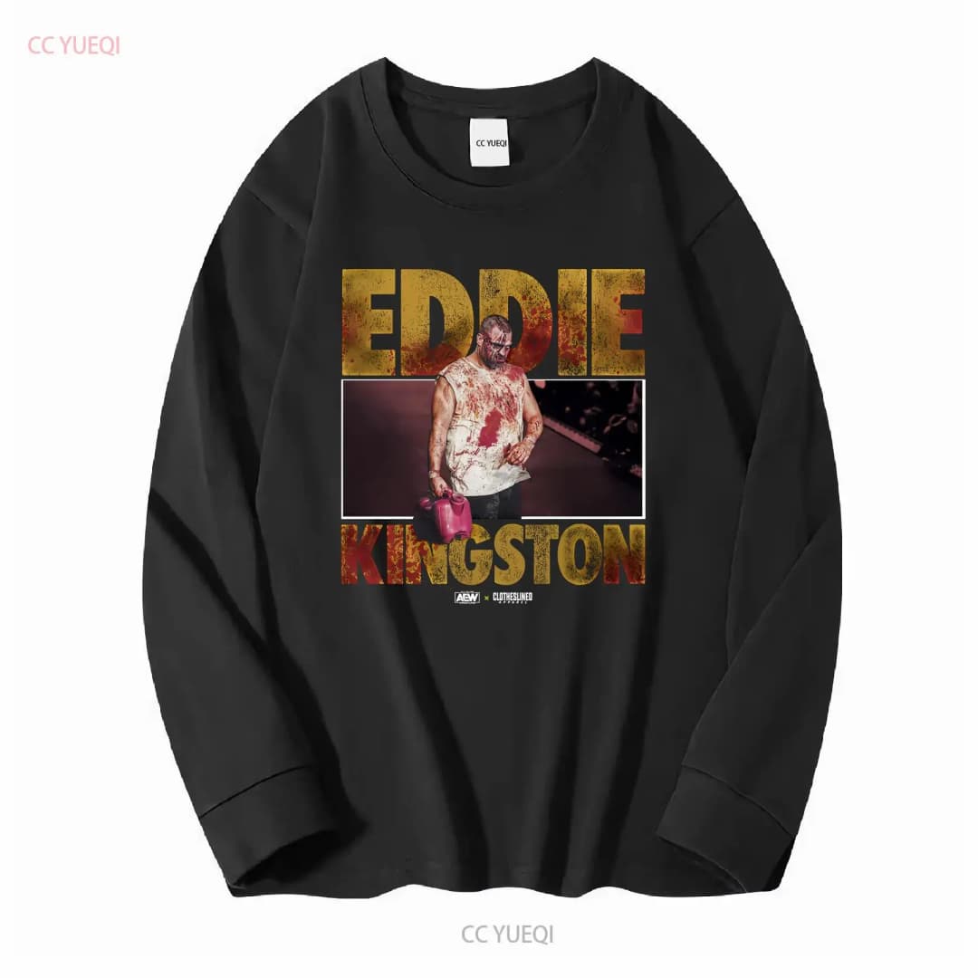 Eddie Kingston Demons AEW x Clotheslined Apparel Official T Shirt long or short sleeves vintage Washed Breathable Comfortable - 3