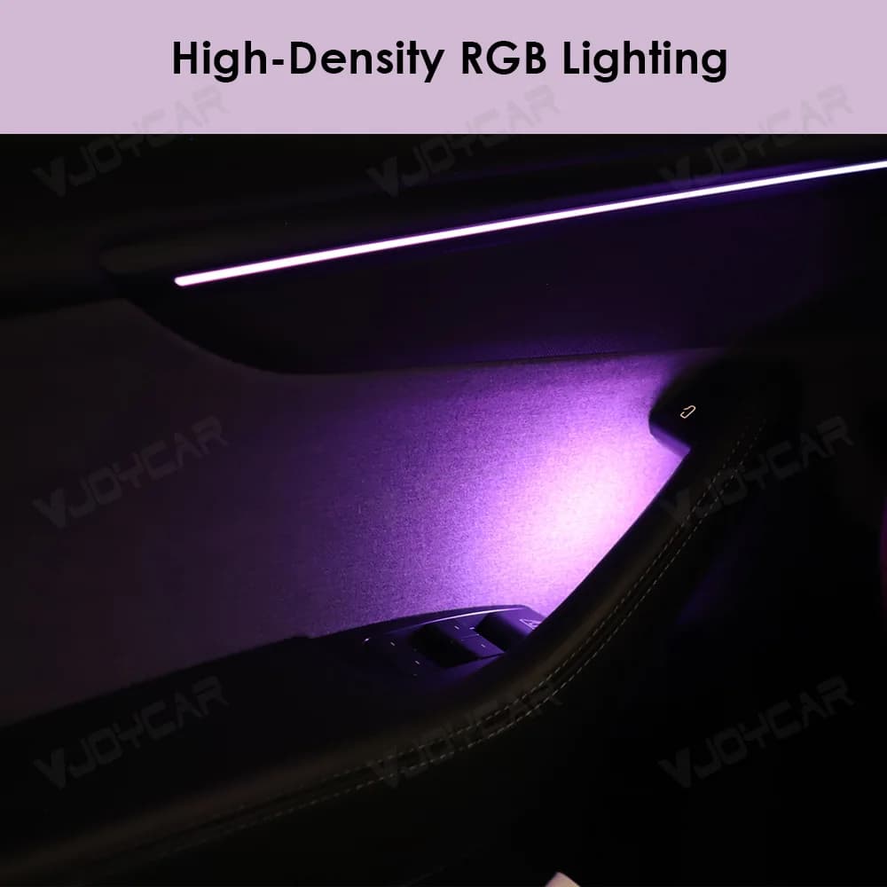 إضاءة محيطة جديدة لمقبض باب موديل Y جونيبر، إضاءة جيب باب موديل 3 هايلاند، مصباح LED داخلي للسيارة - 5