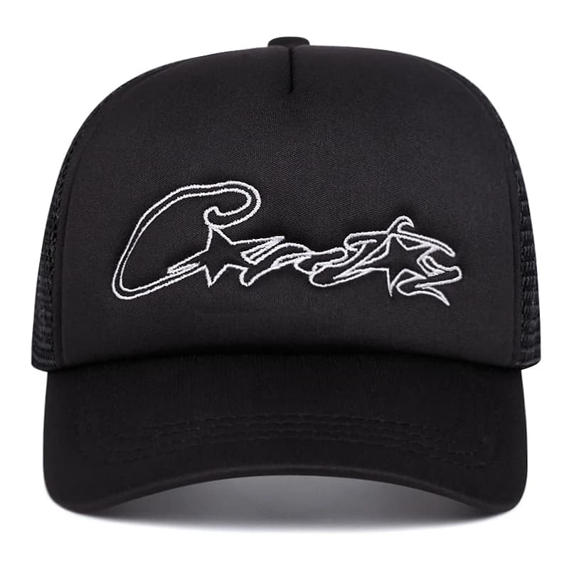 2025 Fashion Simple New Breathable Mesh Hat C Five pointed Star Embroidered Street Hip Hop Hat Daily Commuting Wear Baseball Hat - 2