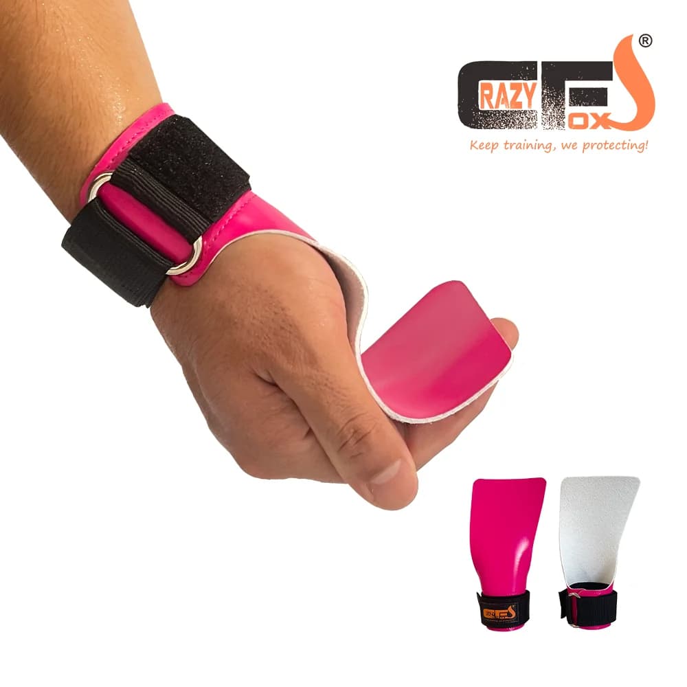 Rubber chalk free weight Lifting Grips Heavy Duty Straps Alternative Power Lifting Hooks for Deadlift Wrist Support Calleras - 2