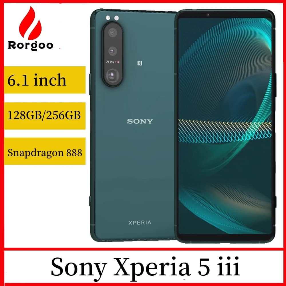 سوني إكسبيريا 5iii 5G الأصلي XQ-BQ72 ياباني شريحة واحدة/شريحتين 6.1 بوصة 8 جيجابايت رام 128/256 جيجابايت روم سناب دراجون 888 ثماني النواة إن إف سي هاتف محمول