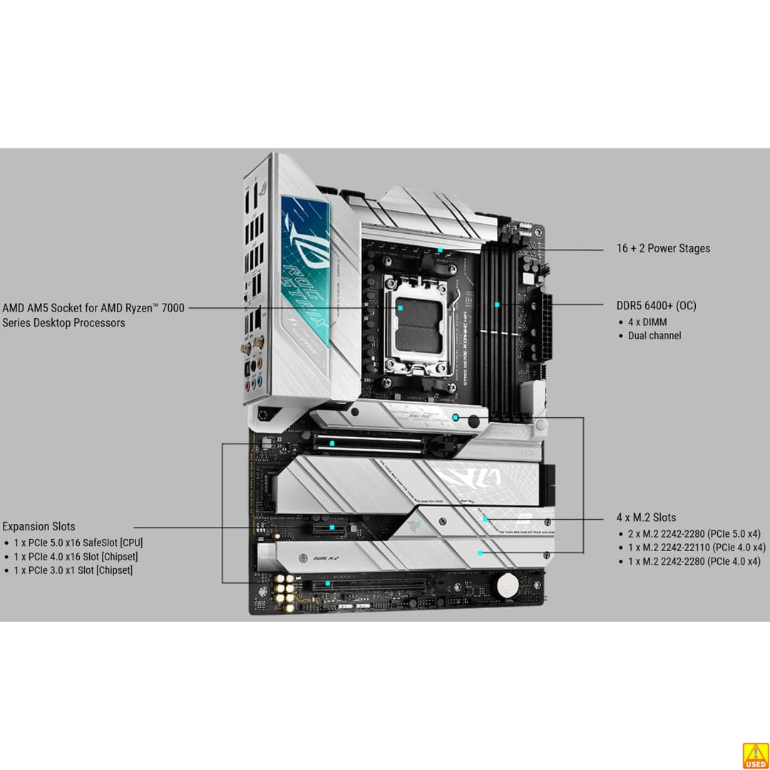 ASUS ROG STRIX X670E-A GAMING WIFI Motherboard Socket AM5 CPU DDR5 8000+(OC) Memory Chipset X670 ATX Mainboard