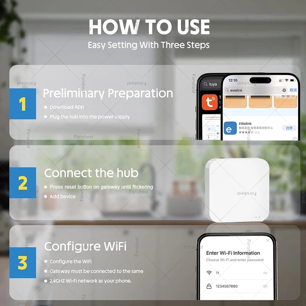 مركز بوابة Zigbee 3.0 جسر لاسلكي للمنزل الذكي جهاز أتمتة بتحكم عن بعد عبر تطبيق Tuya/Ewelink يعمل مع Alexa وGoogle Home - 6