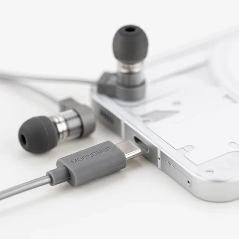 سماعات Moondrop Quark 2 /Quark2 HiFi USB-C مشغل ديناميكي صغير داخل الأذن مع ميكروفون، سماعات TypeC لـ iPhone Android PC - 2