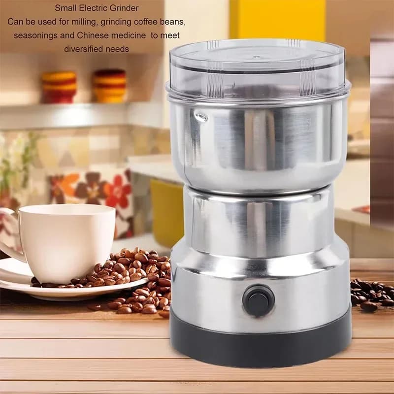 مطحنة قهوة كهربائية منزلية متعددة الوظائف من EU Kitchen مع 4 شفرات لطحن الحبوب والقهوة وخلط النكهات للمكسرات والبقول - 2