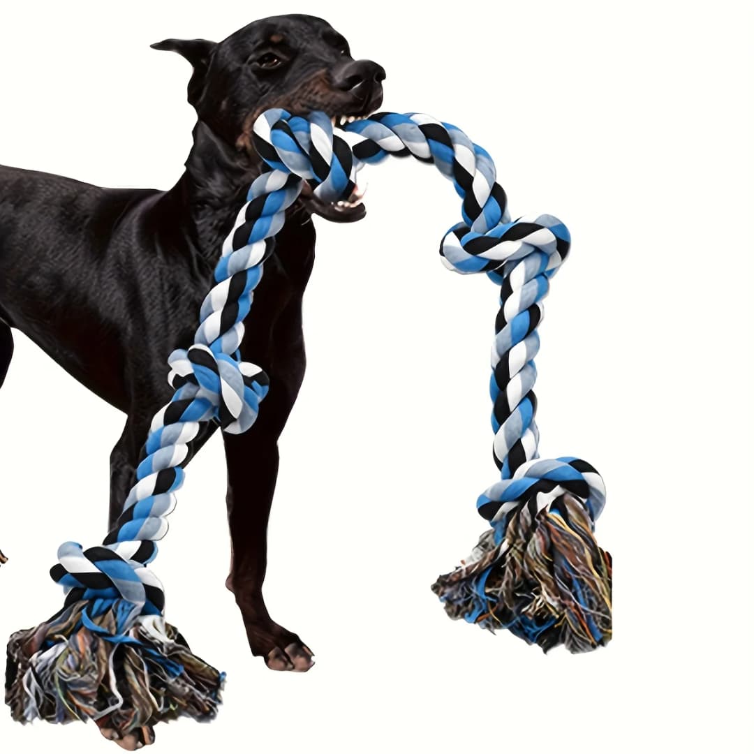1pc Heavy-Duty Dog Rope Toy with Teeth Cleaning & Chewing - Extra Long Rope -Durable Chew Toy for Teeth Cleaning dog accessories