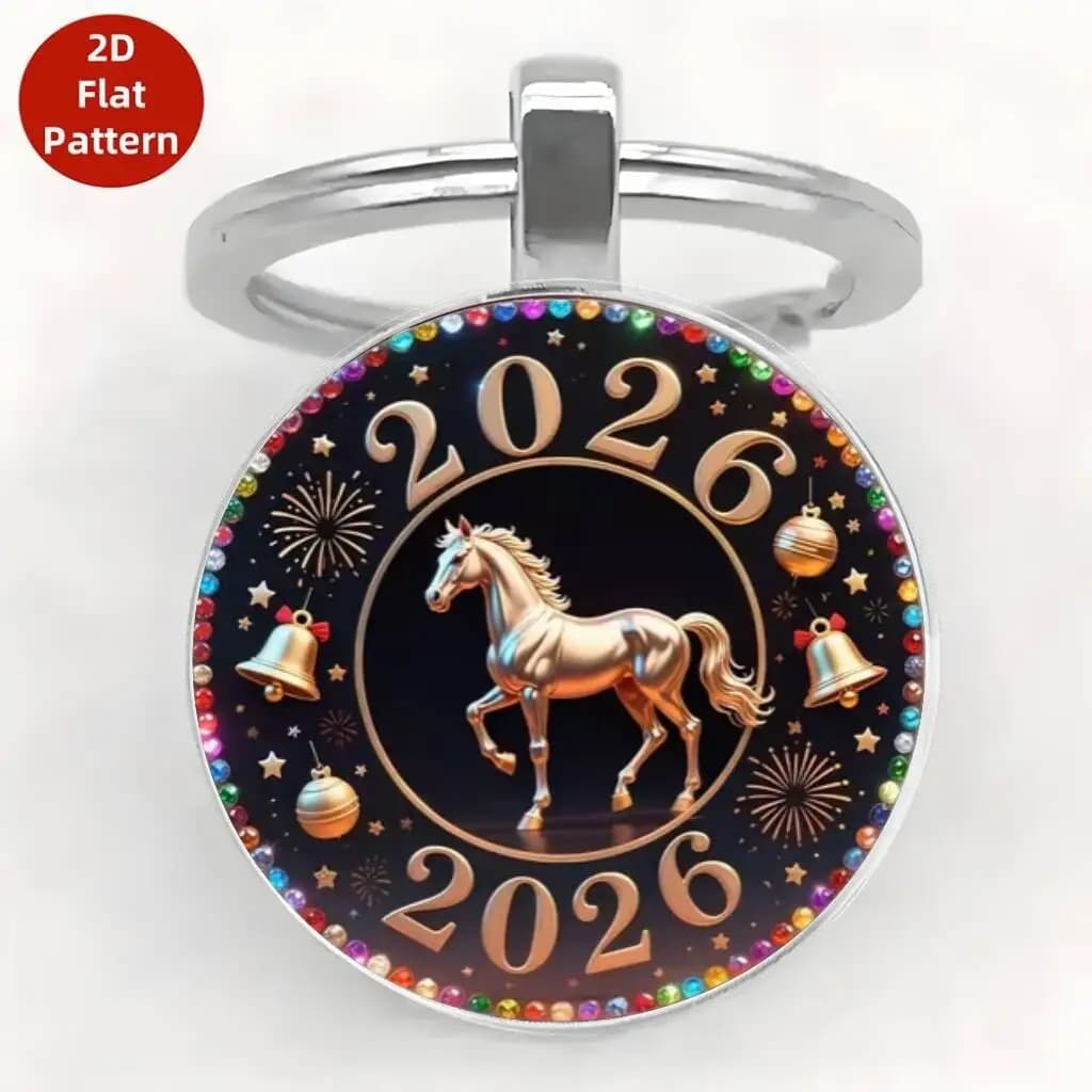 أنيقة المفاتيح سحر نابضة بالحياة الحيوان الزجاج حامل المفاتيح أنيق مفتاح ملحق المدمجة الزجاج الحصان مفتاح سلسلة للمفاتيح أكياس السفر - 3