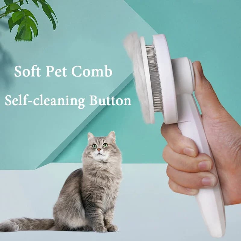 Cat Hair Cleaning Dematting Brush Comb Dog Hair Removal Brush Cat Grooming Tool Dog Hair Shedding Trimmer Needle Comb - 3
