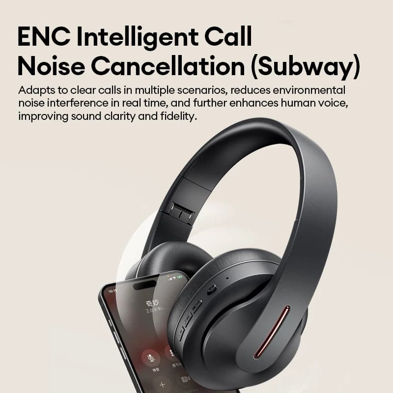 Lenovo Wireless Over-Ear Bluetooth Sport Headphones Noise Cancelling Foldable Gaming Headset HiFi Bass Long Battery 26H Playtime - 5