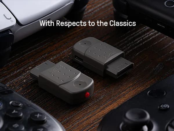 محول 8BitDo Retro Receiver لـ Saturn، Windows 11/ 12، متوافق مع Xbox Series، Xbox One، Switch Pro، وحدة تحكم PS5، PS4 - 5